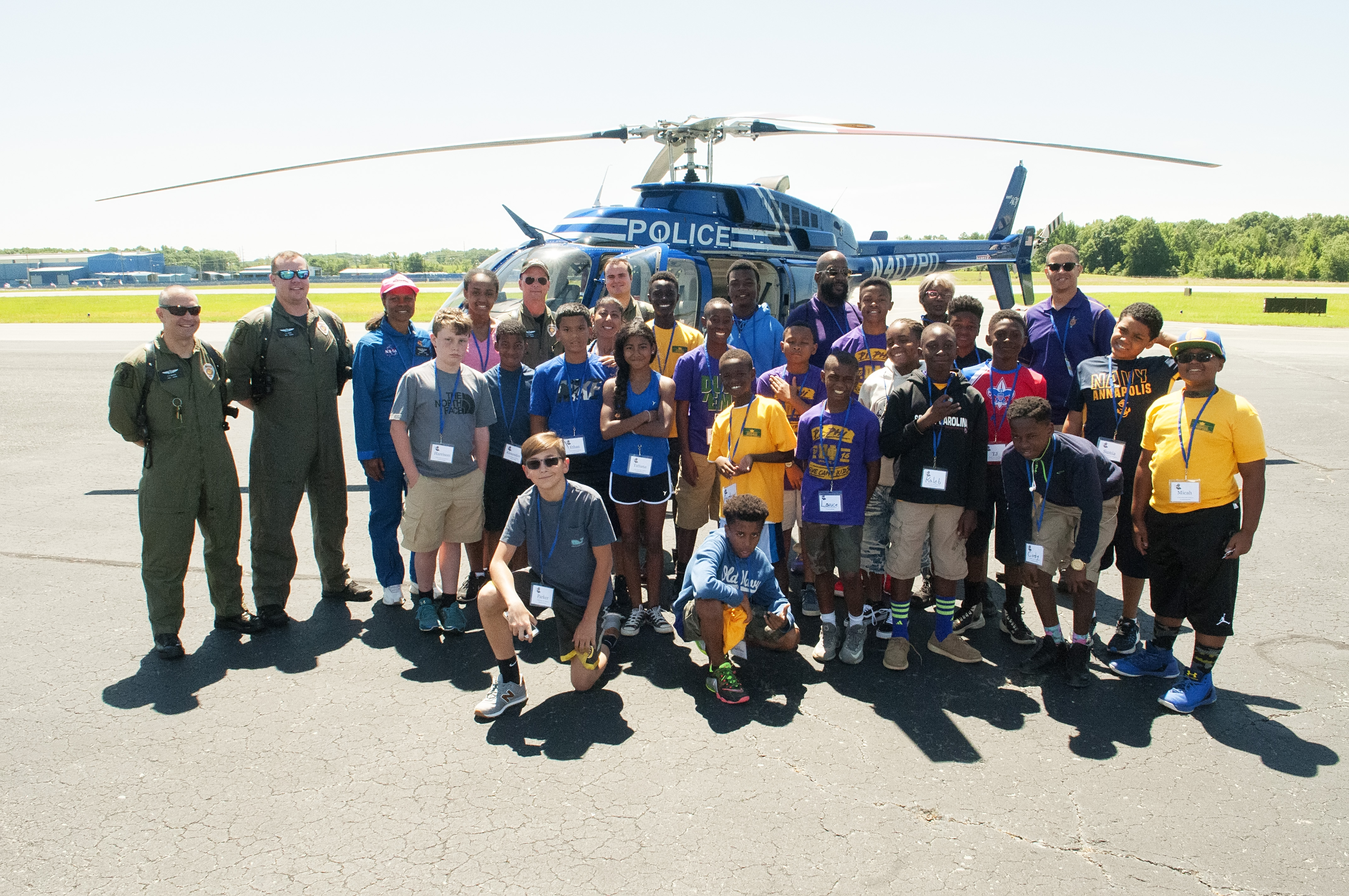  Group visiting Police helicopter 